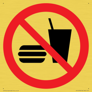 P022 Prohibition: No eating or drinking